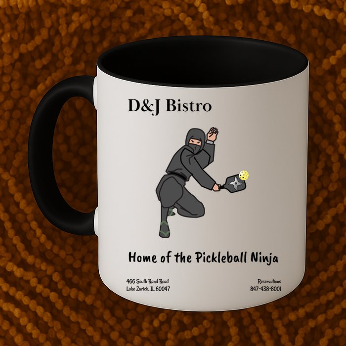 D & J Bistro Pickleball Ninja Mug