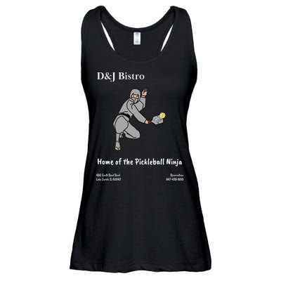 D & J Bistro Pickleball Ninja Ladies Essential Flowy Tank