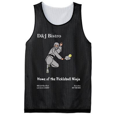 D & J Bistro Pickleball Ninja Mesh Reversible Basketball Jersey Tank