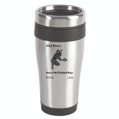 D & J Bistro Pickleball Ninja 16oz Travel Tumbler