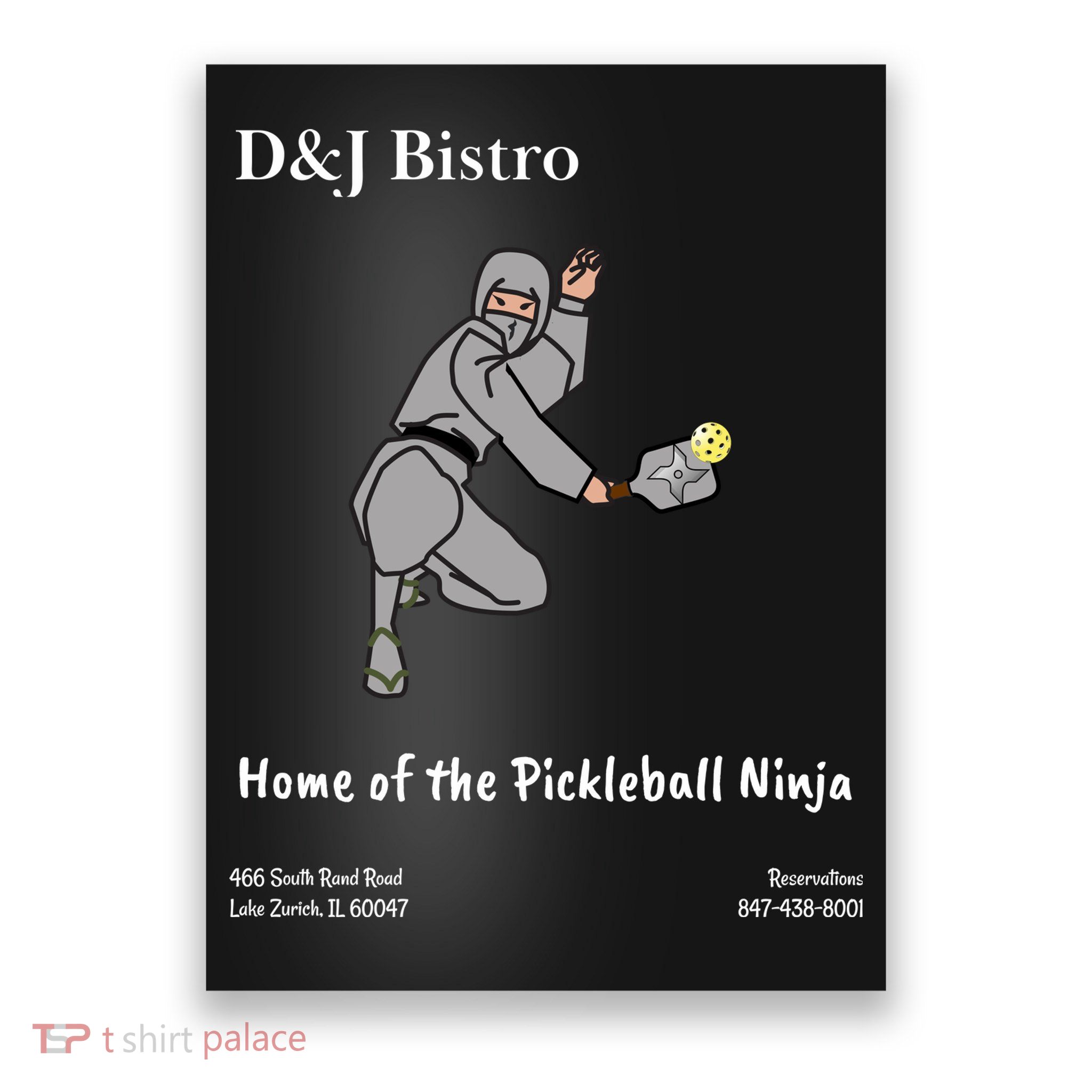 D & J Bistro Pickleball Ninja Poster