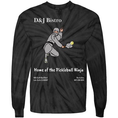 D & J Bistro Pickleball Ninja Tie-Dye Long Sleeve Shirt