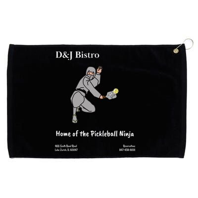 D & J Bistro Pickleball Ninja Grommeted Golf Towel