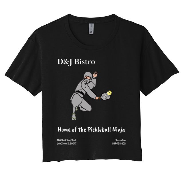 D & J Bistro Pickleball Ninja Crop Top