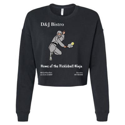 D & J Bistro Pickleball Ninja Cropped Pullover Crew