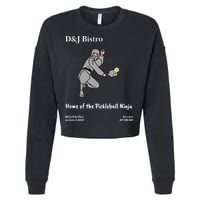 D & J Bistro Pickleball Ninja Cropped Pullover Crew