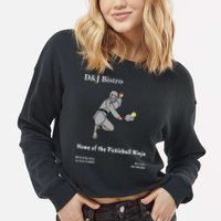 D & J Bistro Pickleball Ninja Cropped Pullover Crew