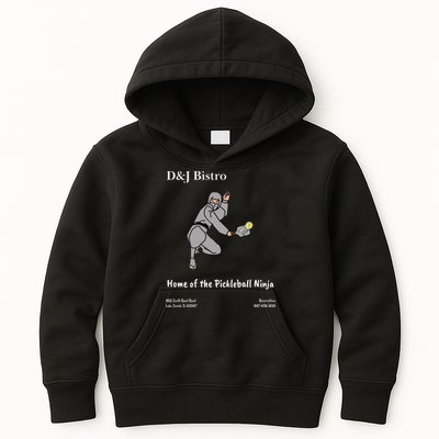 D & J Bistro Pickleball Ninja Kids Hoodie