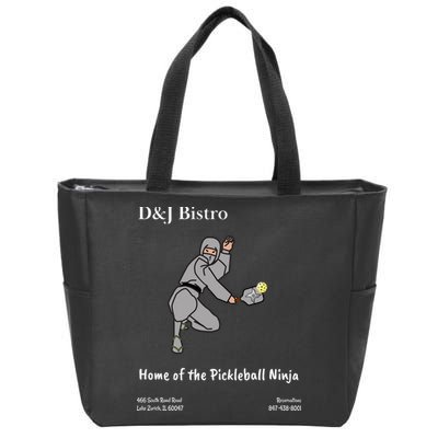 D & J Bistro Pickleball Ninja Zip Tote Bag