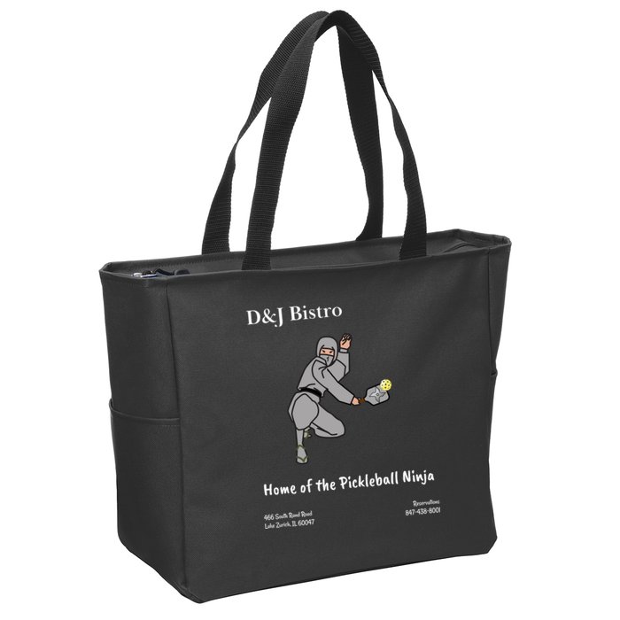 D & J Bistro Pickleball Ninja Zip Tote Bag