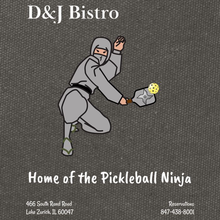D & J Bistro Pickleball Ninja Cotton Canvas Backpack