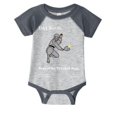 D & J Bistro Pickleball Ninja Infant Baby Jersey Bodysuit