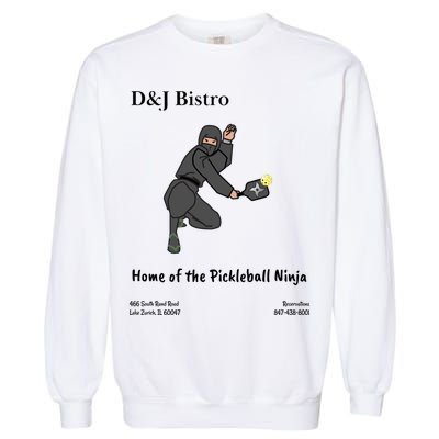 D & J Bistro Pickleball Ninja Garment-Dyed Sweatshirt
