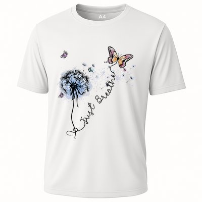 Dandelion Just Breathe Buttefly Inspiration Quotes Performance Shirt