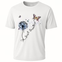 Dandelion Just Breathe Buttefly Inspiration Quotes Cooling Performance Crew T-Shirt