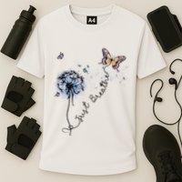 Dandelion Just Breathe Buttefly Inspiration Quotes Cooling Performance Crew T-Shirt
