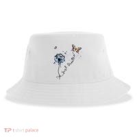 Dandelion Just Breathe Buttefly Inspiration Quotes Sustainable Bucket Hat