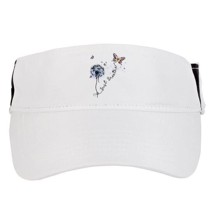 Dandelion Just Breathe Buttefly Inspiration Quotes Adult Drive Performance Visor