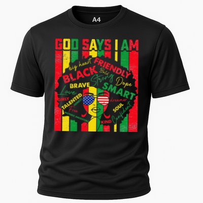 Distressed Juneteenth Black History Month God Says I Am Performance Shirt