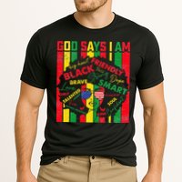 Distressed Juneteenth Black History Month God Says I Am Cooling Performance Crew T-Shirt
