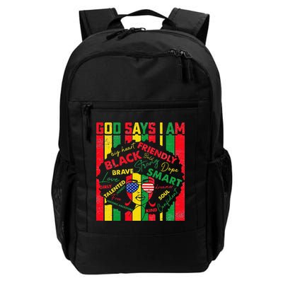 Distressed Juneteenth Black History Month God Says I Am Backpack