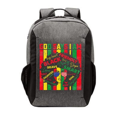 Distressed Juneteenth Black History Month God Says I Am Vector Backpack