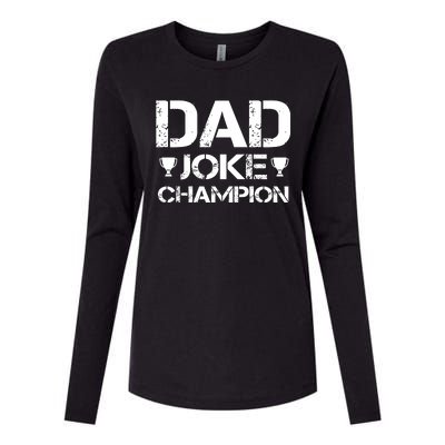 Dad Joke Champion Womens Cotton Relaxed Long Sleeve T-Shirt