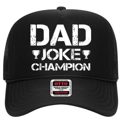 Dad Joke Champion High Crown Mesh Back Trucker Hat