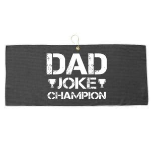 Dad Joke Champion Large Microfiber Waffle Golf Towel