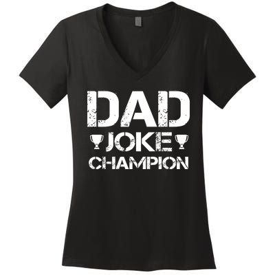 Dad Joke Champion Women's V-Neck T-Shirt