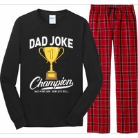 Dad Joke Champion FUNNY Dad Jokes Trophy Bad Puns Long Sleeve Pajama Set