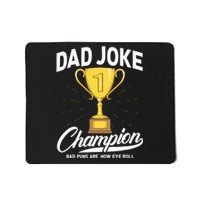 Dad Joke Champion FUNNY Dad Jokes Trophy Bad Puns Mousepad