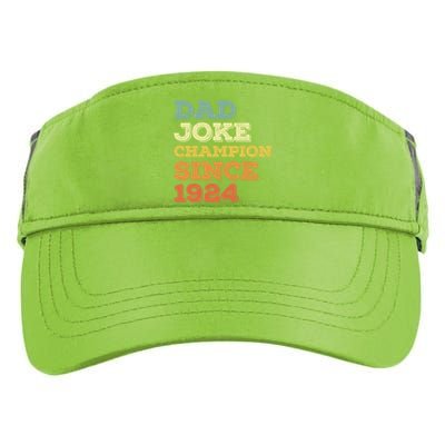 Dad Joke Champion Since 1924 Cool Gift Birthday Fathers Day Cute Gift Adult Drive Performance Visor