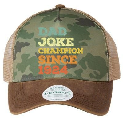 Dad Joke Champion Since 1924 Cool Gift Birthday Fathers Day Cute Gift Legacy Tie Dye Trucker Hat