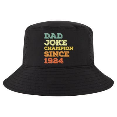 Dad Joke Champion Since 1924 Cool Gift Birthday Fathers Day Cute Gift Cool Comfort Performance Bucket Hat