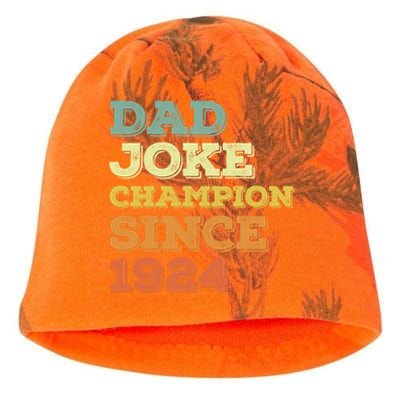 Dad Joke Champion Since 1924 Cool Gift Birthday Fathers Day Cute Gift Kati - Camo Knit Beanie