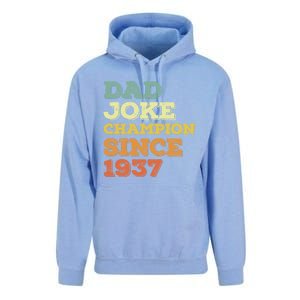 Dad Joke Champion Since 1937 Gift Birthday Fathers Day Gift Unisex Surf Hoodie