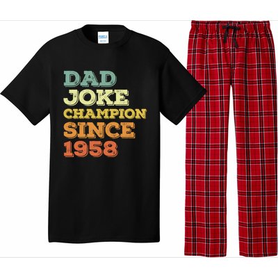 Dad Joke Champion Since 1958 Great Gift Birthday Fathers Day Cute Gift Pajama Set