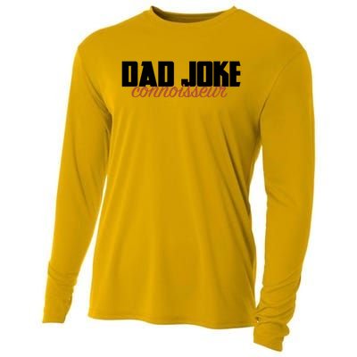 Dad Joke Connoisseur Funny Fathers Day Gift Dads Bad Jokes Funny Gift Cooling Performance Long Sleeve Crew