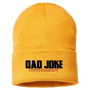 Dad Joke Connoisseur Funny Fathers Day Gift Dads Bad Jokes Funny Gift Sustainable Knit Beanie