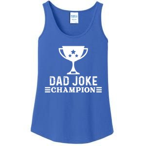 Dad Joke Champion Funny Bad Puns Fathers Day Tee Gift Ladies Essential Tank