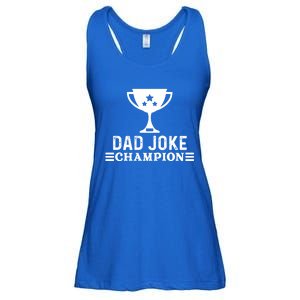 Dad Joke Champion Funny Bad Puns Fathers Day Tee Gift Ladies Essential Flowy Tank