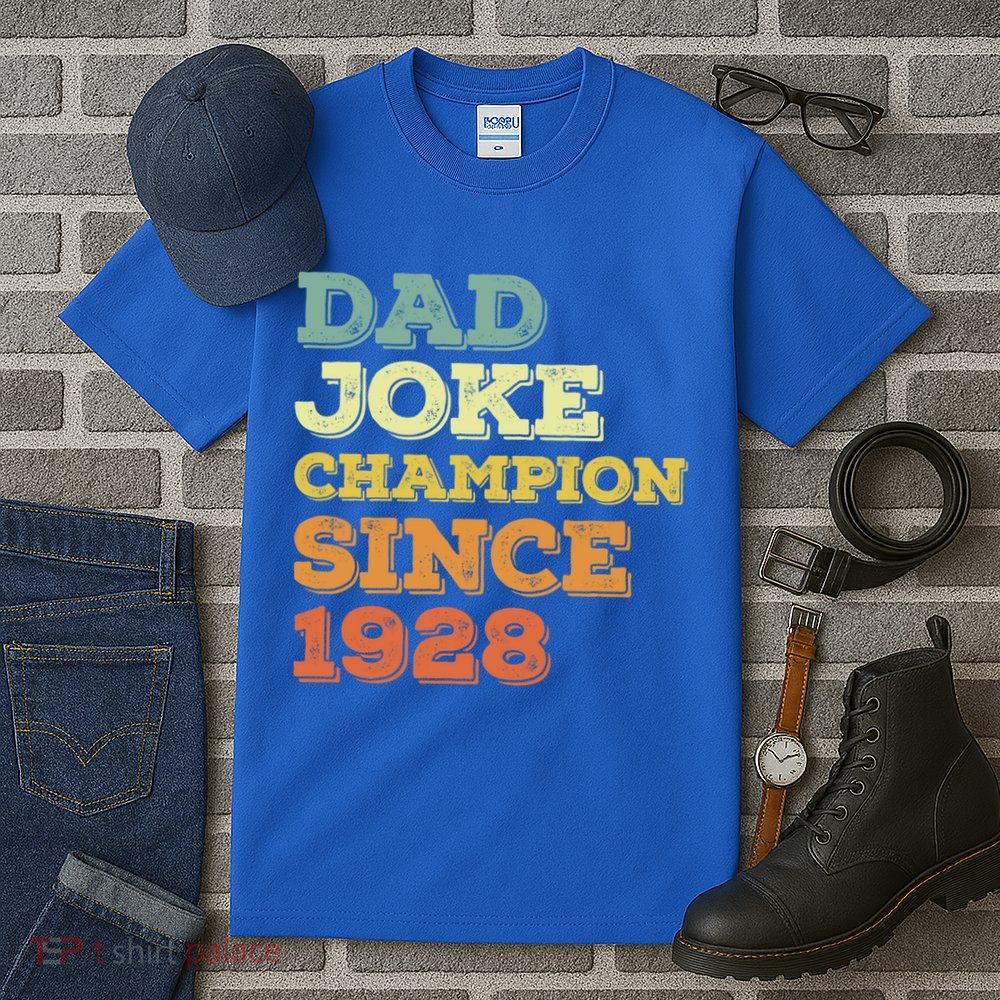 Dad Joke Champion Since 1928 Birthday Fathers Day Cool Gift Tall T-Shirt