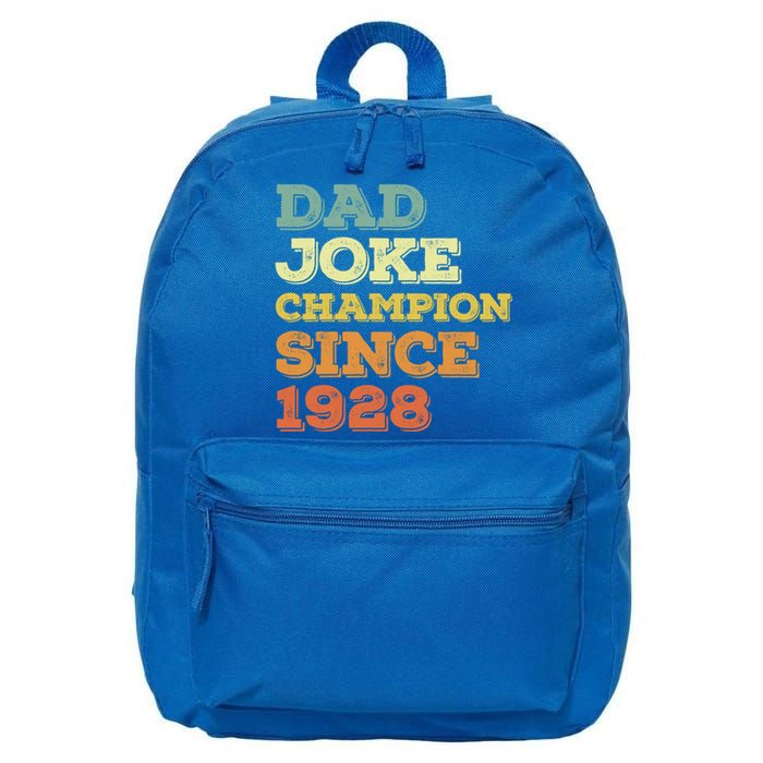 Dad Joke Champion Since 1928 Birthday Fathers Day Cool Gift 16 in Basic Backpack