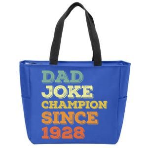 Dad Joke Champion Since 1928 Birthday Fathers Day Cool Gift Zip Tote Bag