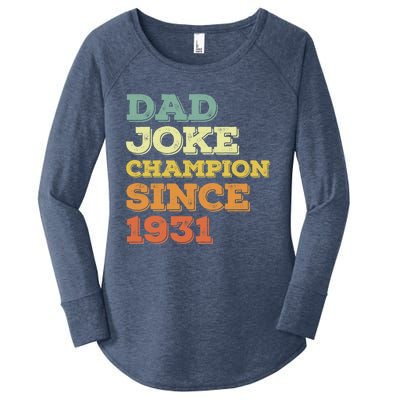 Dad Joke Champion Since 1931 Gift Birthday Fathers Day Gift Women's Perfect Tri Tunic Long Sleeve Shirt