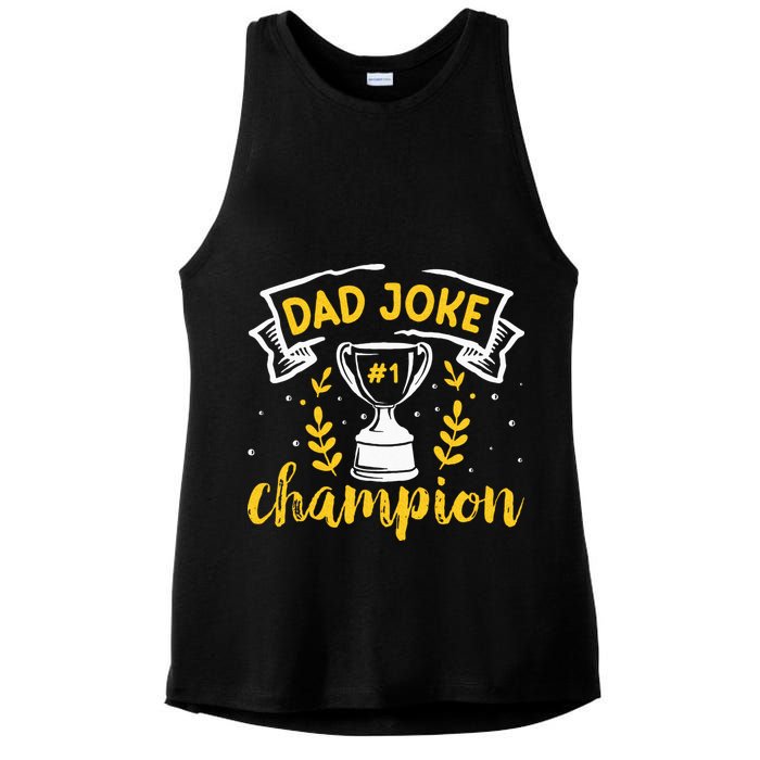 Dad Jokes Champion Ladies PosiCharge Tri-Blend Wicking Tank