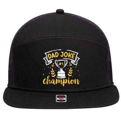 Dad Jokes Champion 7 Panel Mesh Trucker Snapback Hat