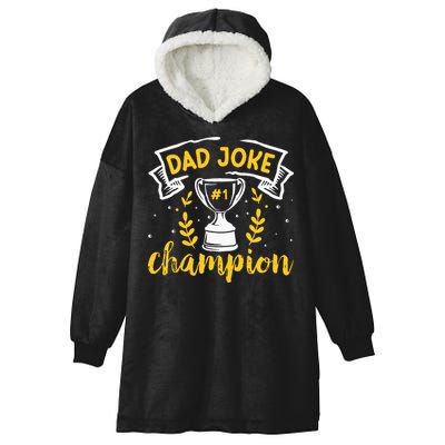 Dad Jokes Champion Hooded Wearable Blanket