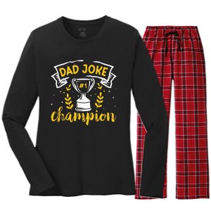 Dad Jokes Champion Women's Long Sleeve Flannel Pajama Set 